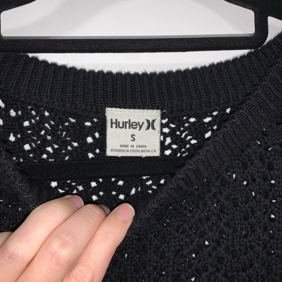 Hurley Black Knit Sweater Size Small - Picture 3 of 6